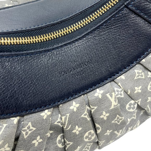 LOUIS VUITTON Vintage LV Monogram Rhapsody Shoulder Bag Cotton Blue RankAB - Picture 10 of 12